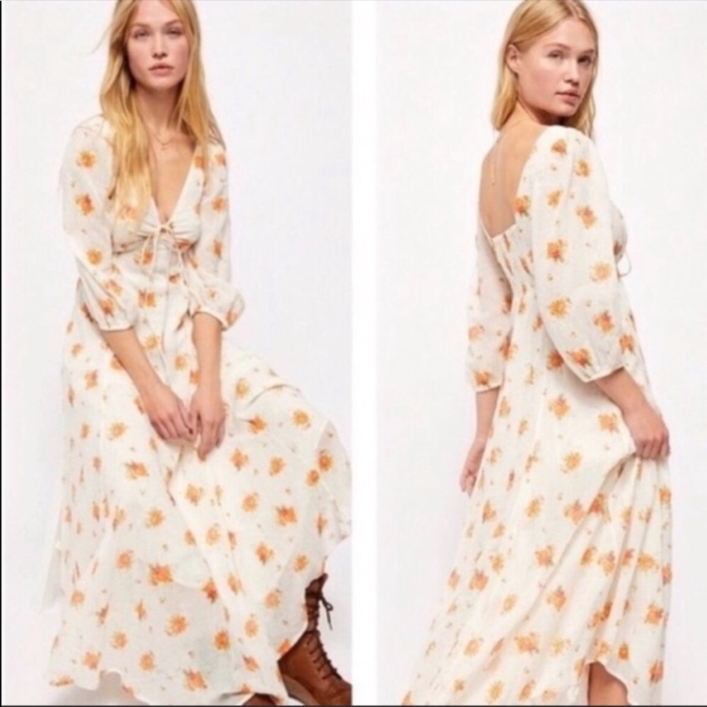 NWT Free People Sea Glass Midi Dress Size 2